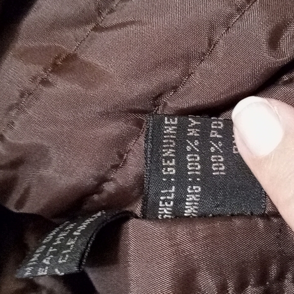 Garsel genuine leather bomber jacket. Quilted lining. Sz 44 - Picture 6 of 7